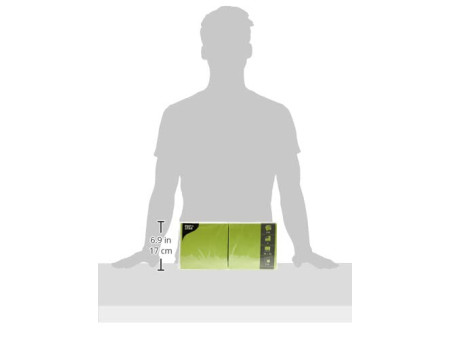 PAPSTAR Serviettes, 320 x 320 mm, 3 couches, vert citron