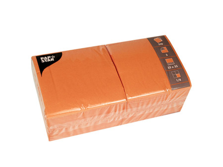 PAPSTAR Serviettes, 320 x 320 mm, 3 couches, orange