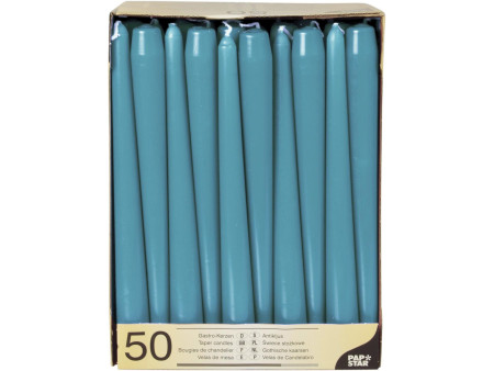 STARPAK Bougie de chandelier, 22 mm, pack de 50, turquoise