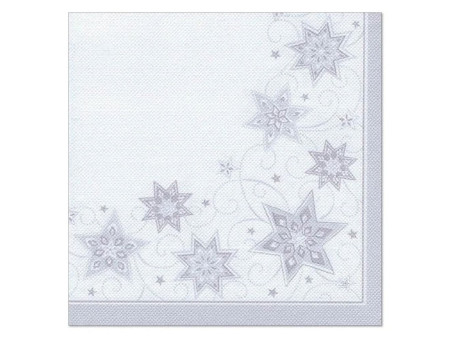 PAPSTAR Serviette à motif de Noël 'Just Stars', blanc