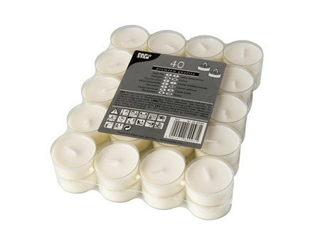 STARPAK Bougie chauffe-plat, diamètre: 38 mm, blanc