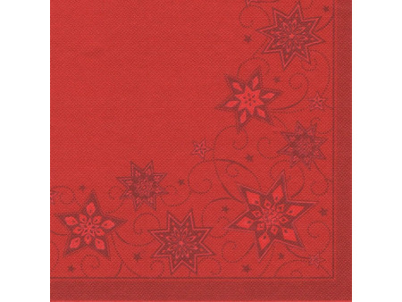 PAPSTAR Serviette à motif de Noël 'Just Stars', rouge