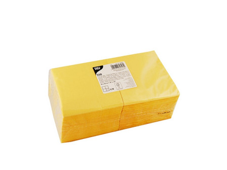 PAPSTAR Serviette cocktail, 240 x 240 mm, 3 couches, jaune
