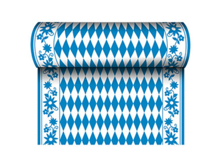 PAPSTAR Chemin de table 'Bleu/Blanc', (l)400 x (L)24 m