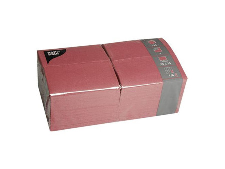 PAPSTAR Serviette bistrot, 320 x 320 mm, 3 couches, bordeaux