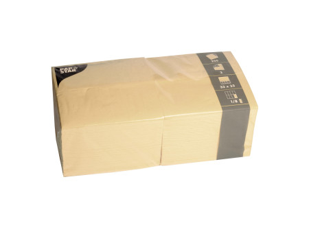 PAPSTAR Serviette bistrot, 320 x 320 mm, 3 couches, crème