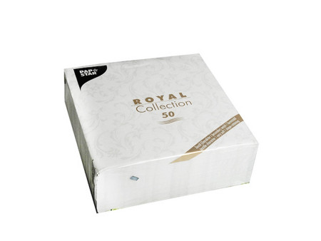 PAPSTAR Serviette 'ROYAL Collection Damascato', blanc
