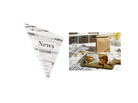 PAPSTAR Cornet 'Newsprint', 325 x 230 x 230 mm