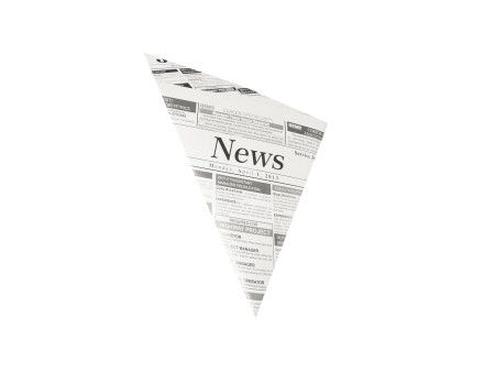 PAPSTAR Cornet 'Newsprint', 270 x 190 x 190 mm
