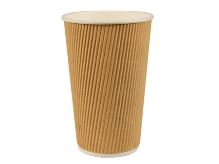 PAPSTAR Gobelet en carton 'pure' Ripple Wall, 0,4 l, beige