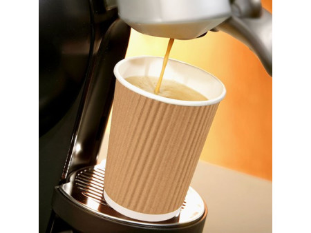 PAPSTAR Gobelet en carton 'pure' Ripple Wall, 0,4 l, beige