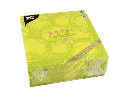 PAPSTAR Serviette 'ROYAL Collection Bubbles', vert citron
