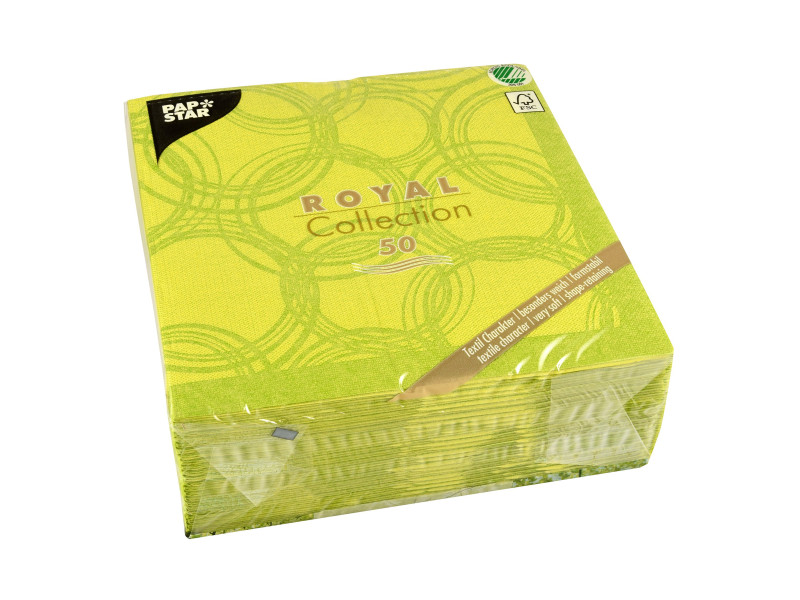 PAPSTAR Serviette 'ROYAL Collection Bubbles', vert citron