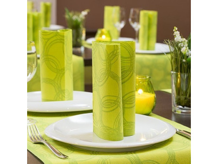 PAPSTAR Serviette 'ROYAL Collection Bubbles', vert citron