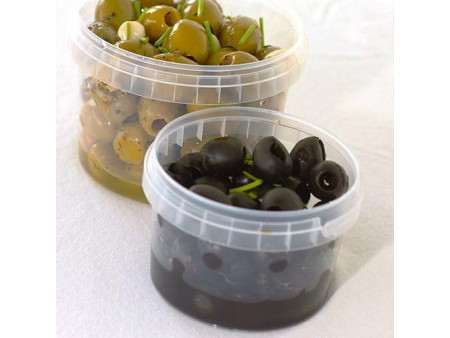 STARPAK Barquette d'emballage, rond, 480 ml, transparent