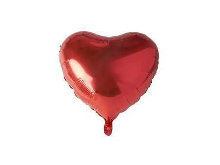 PAPSTAR Ballon en film 'Coeur', diamètre: 450 mm, rouge