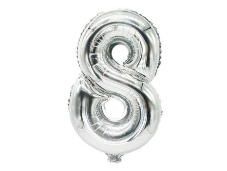 PAPSTAR Ballon en film 'Chiffres', chiffre: 8, argent