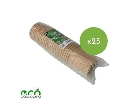 PAPSTAR Gobelet à soupe 'pure', rond, 470 ml, brun