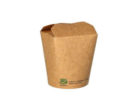 PAPSTAR Boîte à snack 'pure', carré, 230 ml, brun