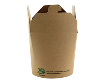 PAPSTAR Boîte à snack 'pure', carré, 470 ml, brun