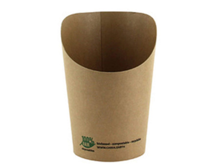 PAPSTAR Pot à wrap 'pure', rond, 230 ml, brun