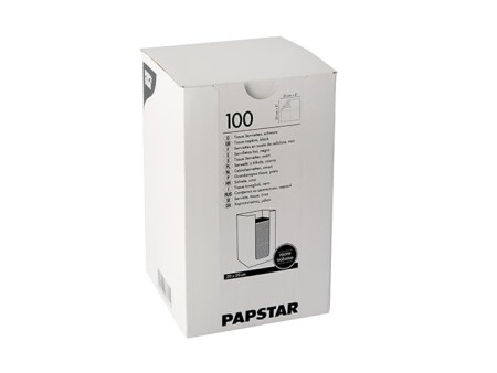PAPSTAR Serviette cocktail 'PUNTO', 200 x 200 mm, noir