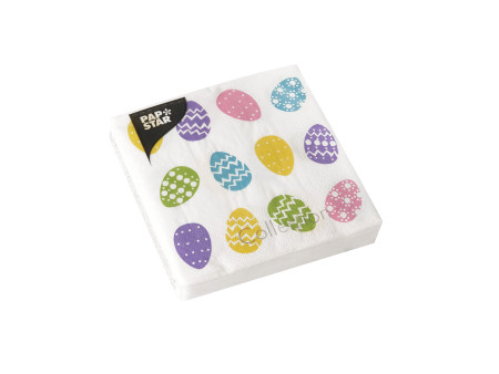 PAPSTAR Serviettes à motif de Pâques 'Coloured Eggs'