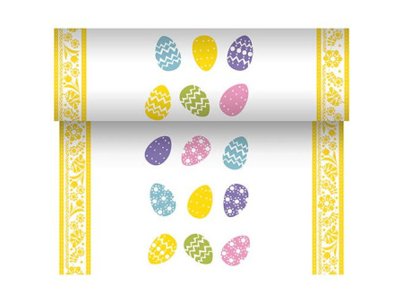 PAPSTAR Chemin de table pour Pâques 'Coloured Eggs'