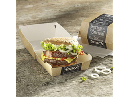 PAPSTAR Boîte à burger 'pure', dimensions: 90 x 155 x 155 mm