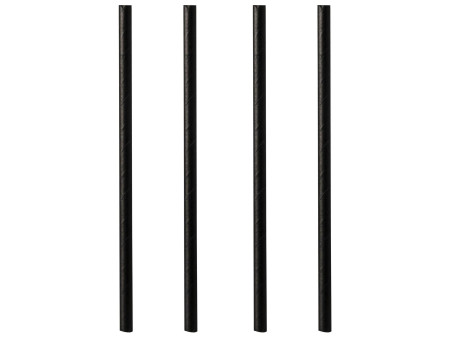PAPSTAR Paille en papier 'pure', 150 mm, noir