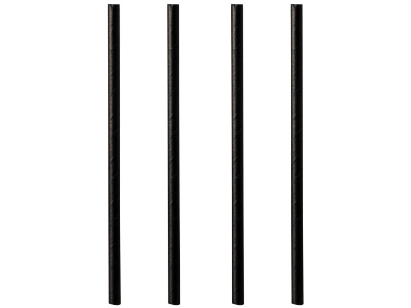 PAPSTAR Paille en papier 'pure', 210 mm, noir