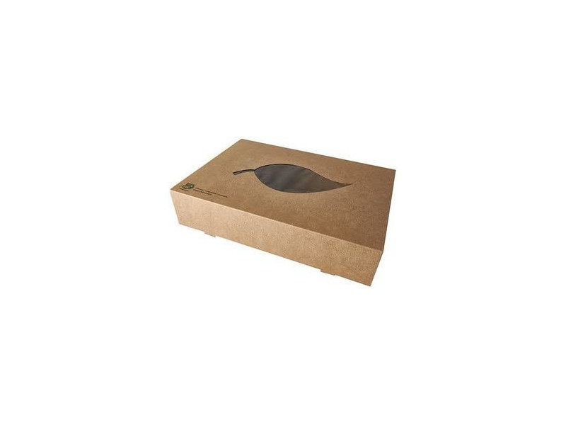 PAPSTAR Boîte de traiteur 'pure', 357 x 247 x 80 mm, marron