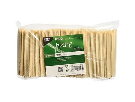 PAPSTAR Piques 'pure', en bambou, longueur : 100 mm