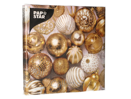 PAPSTAR Serviette à motif de Noël 'Golden X-mas'