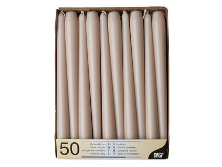 STARPAK Bougie de chandelier, 22 mm, pack de 50, poudré