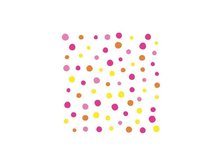 PAPSTAR Serviette à motif 'Colorful Dots', 330x330 mm, rose