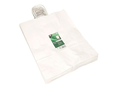 PAPSTAR Sac en papier, 400 x 320 x 120 mm, blanc