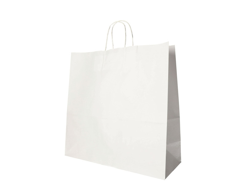 PAPSTAR Sac en papier, 350 x 350 x 140 mm, blanc