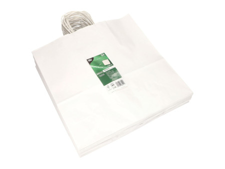 PAPSTAR Sac en papier, 350 x 350 x 140 mm, blanc