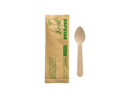 PAPSTAR Cuillère à café en bois 'pure', longueur: 110 mm