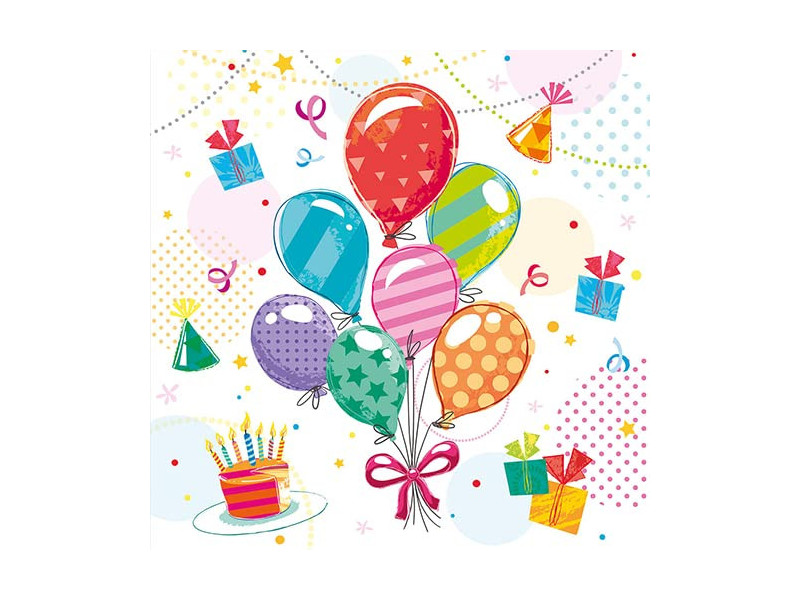 PAPSTAR Serviette à motif 'Fête', 330 x 330 mm
