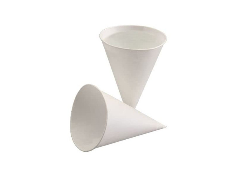 PAPSTAR Gobelet conique, en papier de canne à sucre, blanc