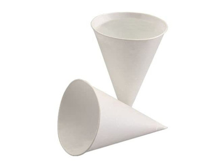 PAPSTAR Gobelet conique, en papier de canne à sucre, blanc