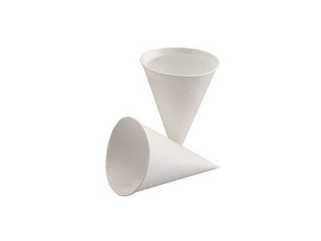 PAPSTAR Gobelet conique, en papier de canne à sucre, blanc