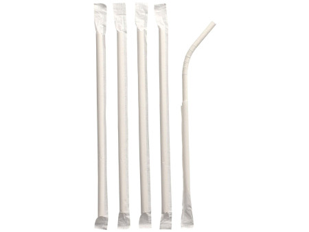PAPSTAR Paille en papier 'pure', 200 mm, blanc