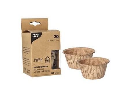 PAPSTAR Moule à muffin, en coques de cacao, 50 mm, naturel