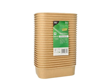 PAPSTAR Barquette d'emballage 'pure', 500 ml, brun