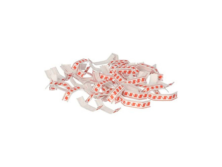 STARPAK Clip de fermeture, longueur: 33 mm, rouge/blanc