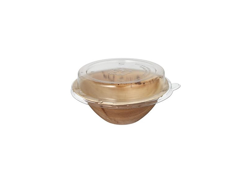 STARPAK Bol en feuille de palmier avec couvercle, 300 ml