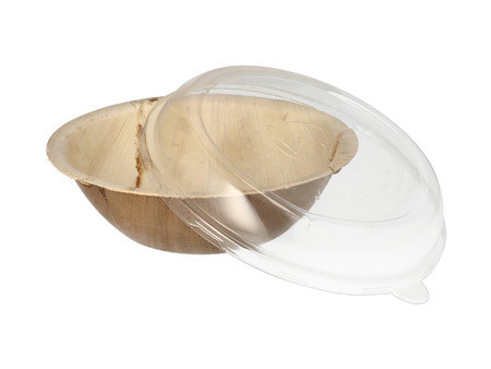 STARPAK Bol en feuille de palmier avec couvercle, 800 ml